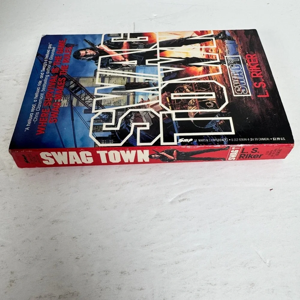 Swag Town L.S. Riker 1992 First Edition Swag No 1 Action Adventure St. Martin's